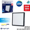 LAMPARA LED SUPERFICIAL CUADRADA 24W 4000K NEGRA ANGEL LIGHT