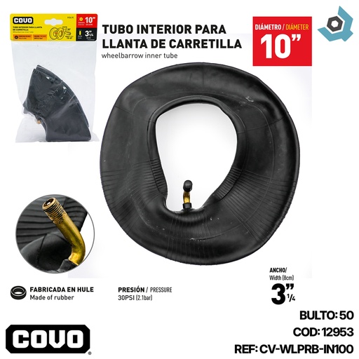 [12953] TRIPA PARA RUEDA DE CARRETILLA 10" COVO