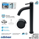 GRIFERIA INDIVIDUAL PARA LAVAMANOS NEGRO MATE GRIVEN