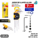 JUEGO DE LLAVES ALLEN MAXIMO TORQUE 7PZAS COVO