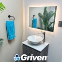 ESPEJO CUADRADO 80X60CM ANTI-HUMEDAD + LUZ LED GRIVEN