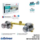 LLAVE DOBLE PARA DUCHA GRIS METALICO GRIVEN