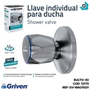 LLAVE PARA DUCHA 1/2" INDIVIDUAL GRIS METALICO GRIVEN