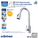GRFIERIA MONOMANDO CON CUELLO EXTENSIBLE CROMADO GRIVEN