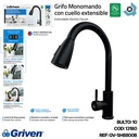 GRFIERIA MONOMANDO CON CUELLO EXTENSIBLE NEGRO MATE GRIVEN