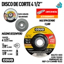 DISCO PARA CORTE EN METAL 4 1/2" ALTO RENDIMIENTO COVO