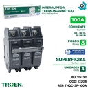 BREAKER SUPERFICIAL TERMOMAGNETICO 100A 3P TROEN