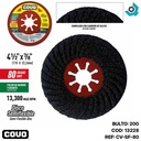 DISCO PARA PULIR GRANO 80 DE 4 1/2" COVO