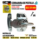 CERRADURA DE PESTILLO 80X59MM GALVANIZADO