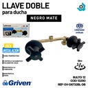 LLAVE DOBLE PARA DUCHA NEGRO MATE GRIVEN
