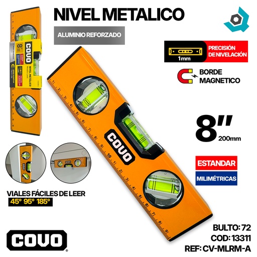 [13311] NIVEL METALICO 8" COVO