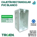 CAJETIN RECTANGULAR 2"X4" PVC TROEN