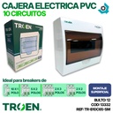 CAJERA ELECTRICA 10 CIRCUITOS SUPERFICIAL PVC TROEN