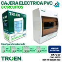 CAJERA ELECTRICA 8 CIRCUITOS SUPERFICIAL PVC TROEN