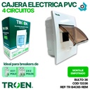 CAJERA ELECTRICA 4 CIRCUITOS EMPOTRAR PVC TROEN