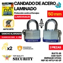 CANDADO DE ACERO LAMINADO 50MM SECURITY