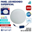 LAMPARA PANEL LED REDONDO SUPERFICIAL LUZ FRIA 36W ANGEL LIGHT