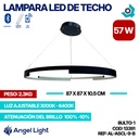 LAMPARA LED 57W DE TECHO LUZ AJUSTABLE  NEGRA ANGEL LIGHT