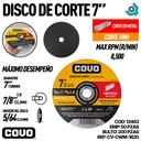 DISCO PARA CORTE EN METAL 7" FINO COVO