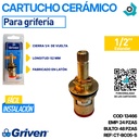 CARTUCHO CERAMICO 1/2" PARA GRIFERIAS GRIVEN