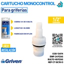 CARTUCHO MONOCONTROL 1/2" PARA GRIFERIAS GRIVEN