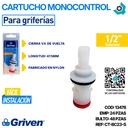 CARTUCHO MONOCONTROL 1/2" PARA GRIFERIAS GRIVEN