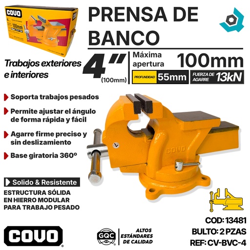 [13481] PRENSA DE BANCO 4" COVO