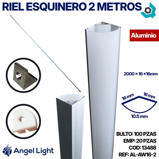 [13488] RIEL ESQUINERO 2 METROS ANGEL LIGHT