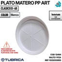 PLATO MATERO PP CLASICO D-40 BLANCO DP