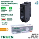 BREAKER TERMOMAGNETICO 15A 1P EMPOTRAR TQL TROEN