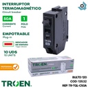 BREAKER TERMOMAGNETICO 50A 1P EMPOTRAR TQL TROEN