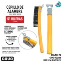 CEPILLO DE ALAMBRE CON ESPÁTULA INTEGRADA