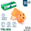 ADAPTADOR DE TOMA ELECTRICO NARANJA TROEN