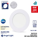 LAMPARA LED PARA EMPOTRAR REDONDA LUZ NATURAL 6W 4.7" ANGEL LIGHT