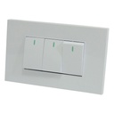 APAGADOR TRIPLE 3 WAY BLANCO TROEN