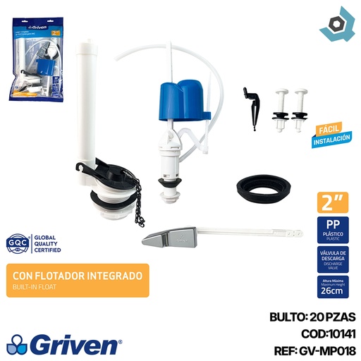 [10141] HERRAJE PARA W.C PARA TANQUE BAJO GRIVEN