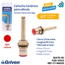 CARTUCHO CERAMICO 1/2" PARA LLAVE DE DUCHA GRIVEN