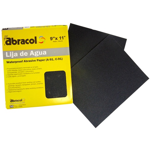 [10278] LIJA DE AGUA DE 9" X 11" GRANO 120 ABRACOL