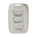 APAGADOR ESTANDAR TRIPLE BLANCO TROEN