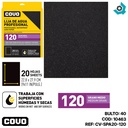 LIJA DE AGUA 9" X 11" GRANO 120 MEDIO COVO