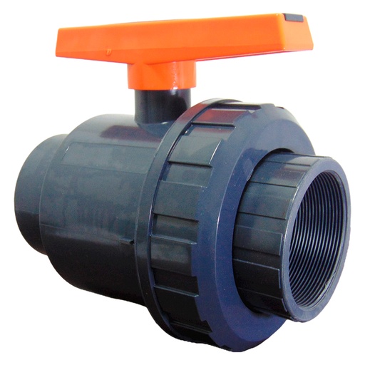 [10467] VALVULA BOLA UNION UNIVERSAL PVC PRES 4" CON ROSCA TUBRICA