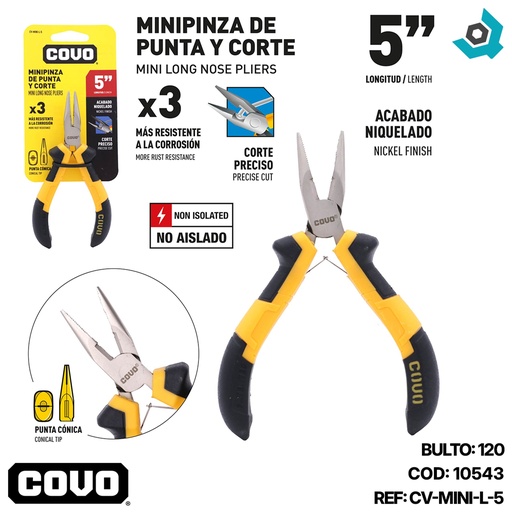 [10543] MINI PINZA DE PUNTA Y CORTE COVO