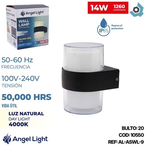 [10550] LAMPARA DE PARED 14W LUZ NATURAL ANGEL LIGHT