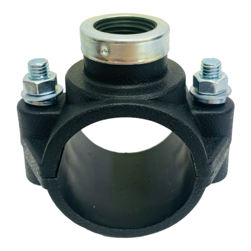 [10608] ABRAZADERA PARA RIEGO PP CON ROSCA 50MM X 1/2" TUBRICA