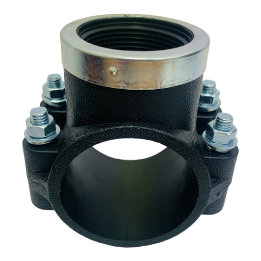 [10610] ABRAZADERA PARA RIEGO PP CON ROSCA 63MM X 1 1/2" TUBRICA