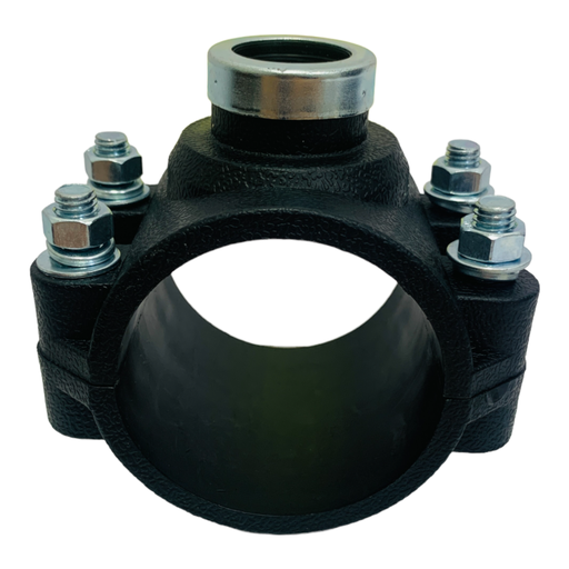 [10612] ABRAZADERA PARA RIEGO PP CON ROSCA 63MM X 1/2" TUBRICA