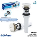 DESAGUE PUSH PLASTICO CROMADO CON REBOSADERO GRIVEN BASIC