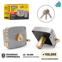 CERRADURA DE SOBREPONER IZQUIERDA 3 PASADORES CILINDRICOS COVO