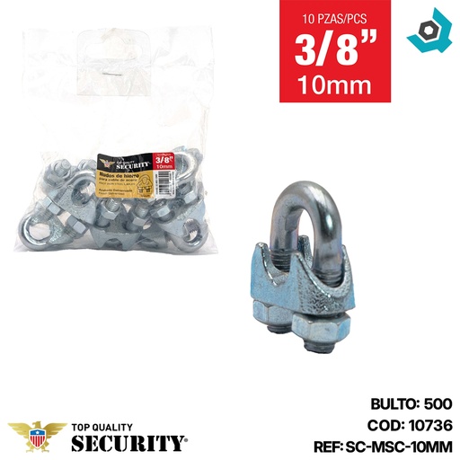 [10736] PERROS PARA GUAYAS DE HIERRO 3/8" SECURITY