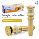 DESAGUE PUSH METALICO SIN REBOSADERO DORADO GRIVEN GOLDEN